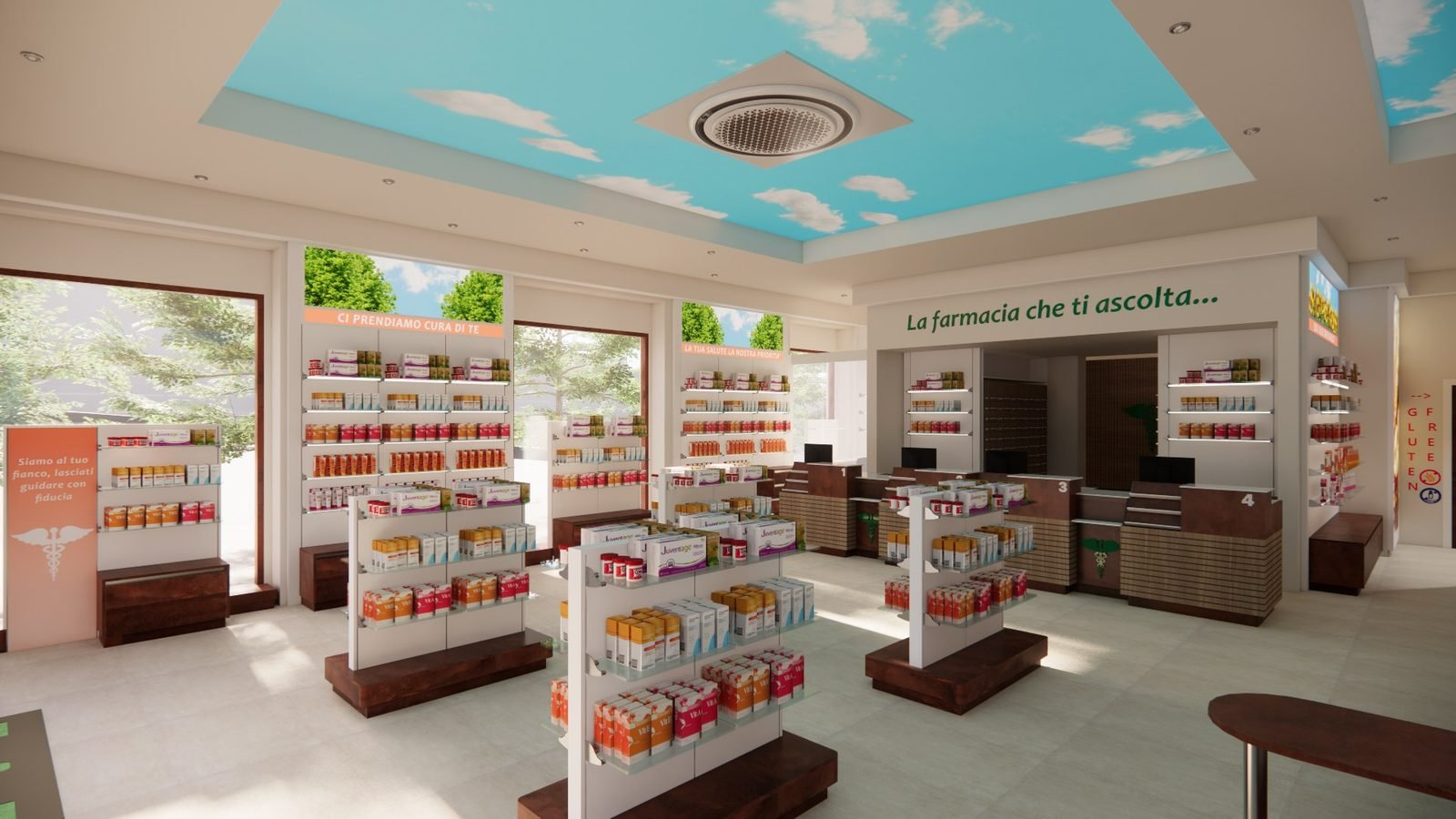 Il progetto 3D della farmacia